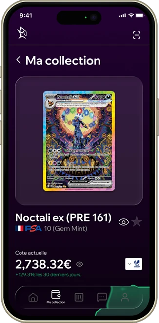 Application Dexyu - Vue collection avec carte Noctali ex
